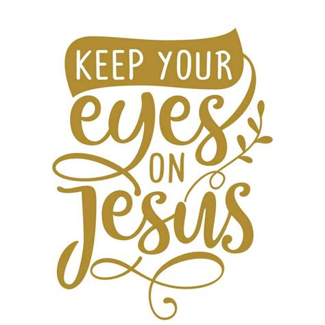 Keep Your Eyes on Jesus Fabric Panel Gold - Etsy