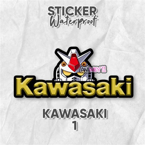 Jual Stiker Gundam Logo Kawasaki Stiker Anime Waterproof Kab