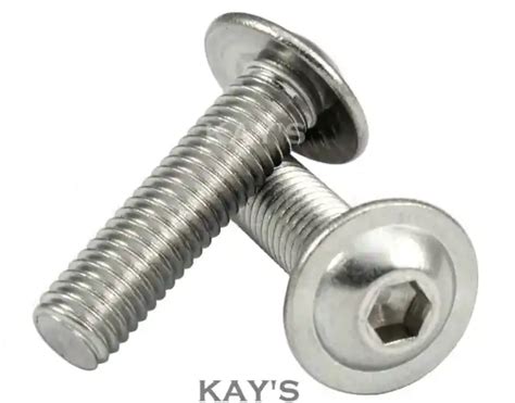 M3 M4 M5 M6 M8 A2 Stainless Hex Socket Flanged Button Head Allen Bolts