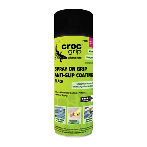 Black Spray on Grip Anti-Slip Coating – Croc Grip