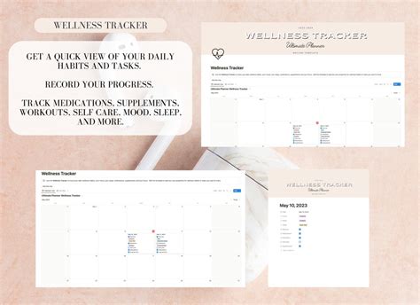 Notion Wellness Planner Notion Template Journal Notion Template