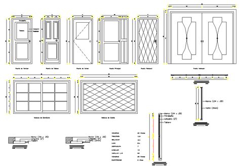 Door Elevation Plan Detail Autocad File Cadbull