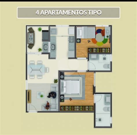 Apartamento Quartos Venda Residencial Santa Rita Ii Pouso