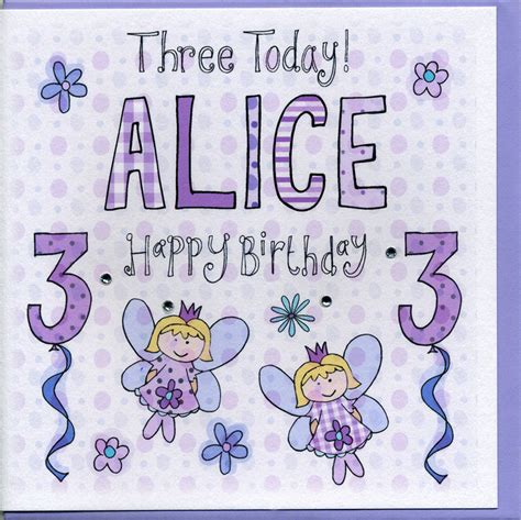 3rd Birthday Personalised Girl Card By Claire Sowden Design