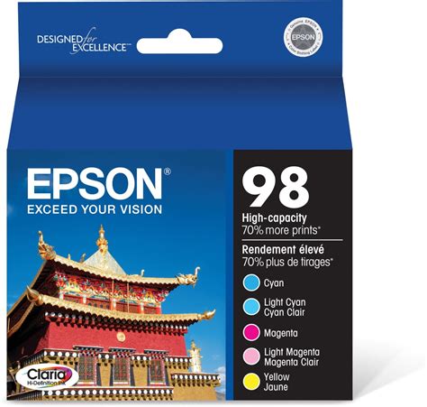 Amazon Epson 98 Black Color C M Y LC LM Ink Cartridges