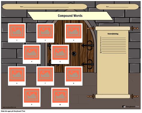 Sammensatte Ord Aktivitet For B Rn Storyboard By Da Examples