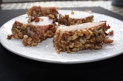 Walnut Crusted Pork With Maple And Mustard Glaze For A Digestive