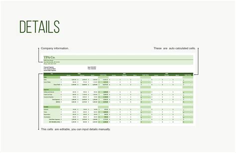 Monthly Financial Projections Template in Excel, Google Sheets ...