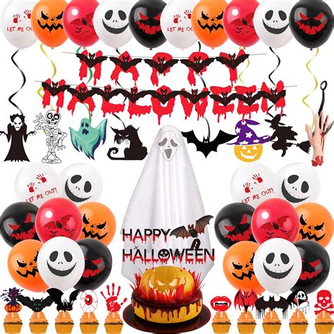 Lubibi Halloween Deko Set Ballon Dekoration Set Halloween Girlande