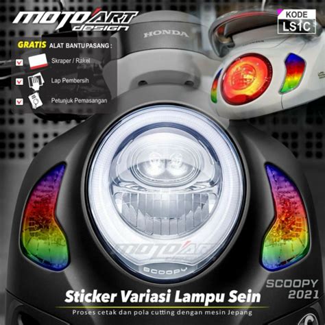 Jual Sticker Variasi Lampu Sein All New Honda Scoopy