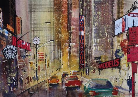 Cityscape Watercolor Painting at GetDrawings | Free download