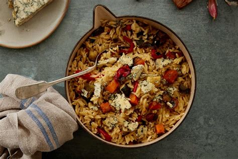 Blue Stilton Recipes Baked Butternut Squash Orzo Pasta With Creamy