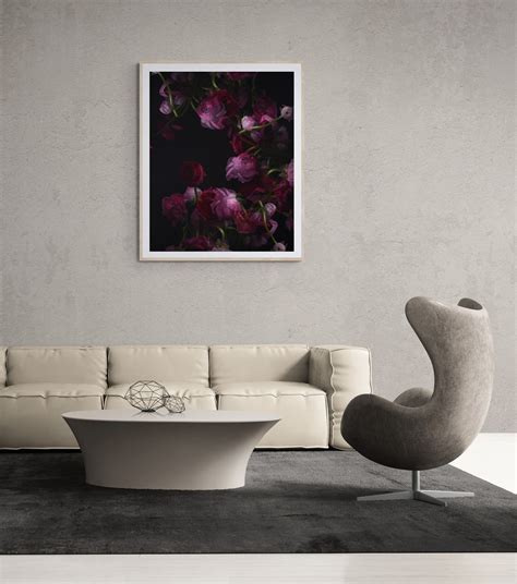 Abstract Flower Art, Dark Floral Print, Art Print Floral, Flower ...