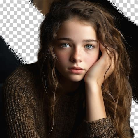 Una Chica Con El Pelo Largo Y Un Fondo A Cuadros En Blanco Y Negro