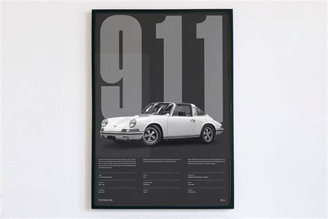 Porsche Poster Wall Art Porsche Poster Gift For Man Car Etsy