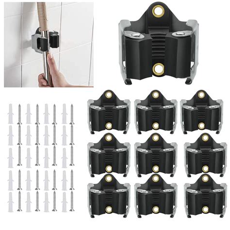 Buy EMAGEREN10 Pcs Mop Broom Holder Black Wall Ed Garden Storage