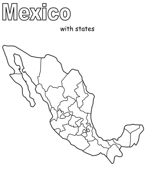 Mapa De América Del Norte para colorear imprimir e dibujar