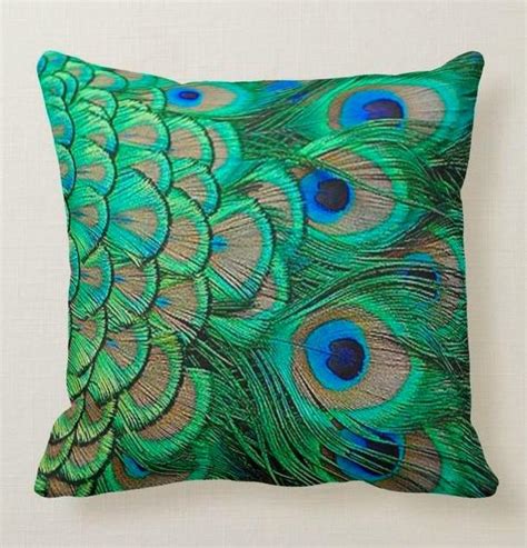 Peacock Feather Throw Pillow R Peacocks