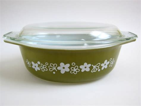 Vintage Pyrex Crazy Daisy Oval Casserole Dish By Redstaplervintage