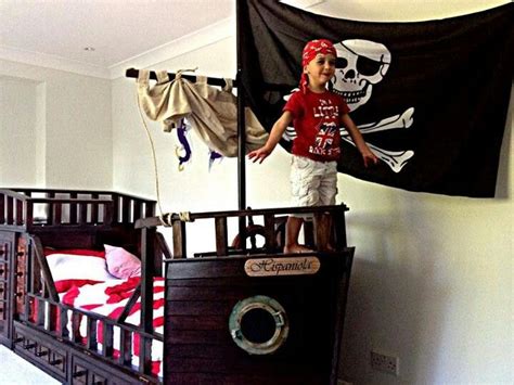 Pirate Bed For My Boys Kids In 2019 Pirate Ship Bed Pirate