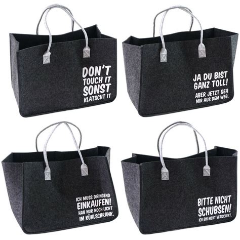 Einkaufstasche Filztasche Filz Shopping Bag Geschenk Spruch Tasche