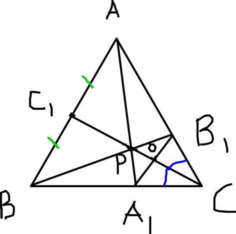 Geometry problem involves median of a triangle and a point on the ...