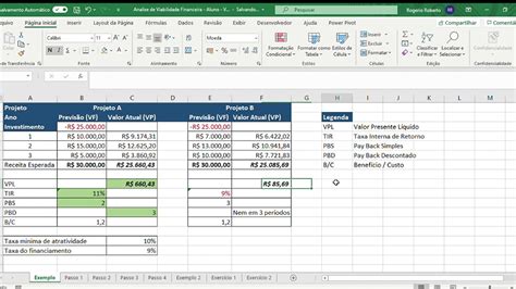 Analise De Viabilidade Financeira Excel Mudando A Taxa De Juros