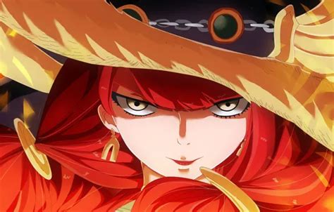 Download Wallpaper Wallpaper Fire Flame Game Red Hair Hat Anime