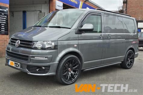 Axe Cs Lite 20 Alloy Wheels Gloss Black Fitted To Vw Transporter T5