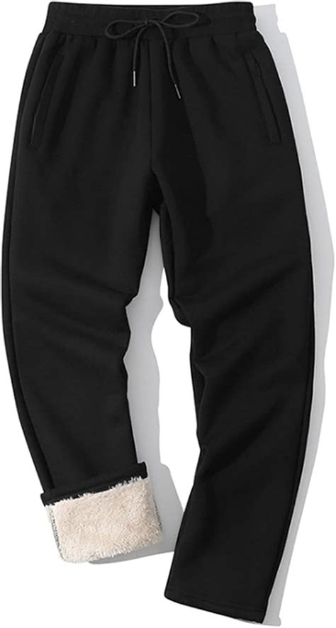 Amazon PEHMEA Men S Warm Sherpa Fleece Lined Sweatpants Winter