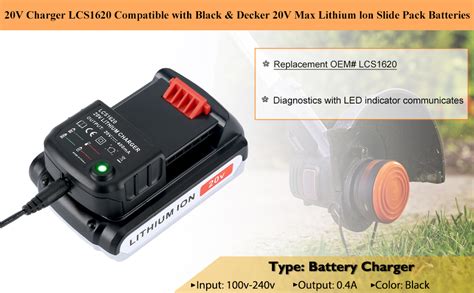 Lasica Replacement For Black And Decker V Lithium Battery Charger