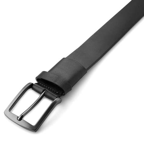 Black Full Grain Leather Stretch Belt In Stock Bswk