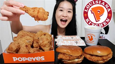 Massive Popeyes Chicken Feast In La Crispy Chicken Sandwiches And Cajun