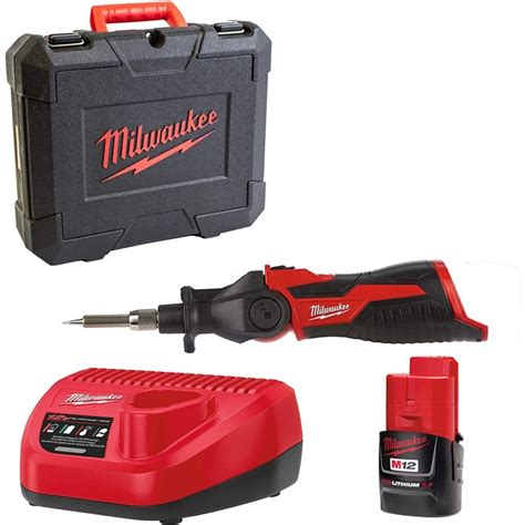 Milwaukee M12 Si 201c 12v Li Ion Accu Subcompacte Soldeerbout Set 1x