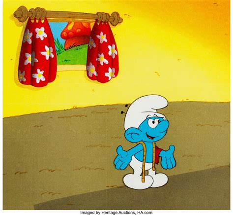 Smurfs Production Cel Hanna Barbera C 1980s Animation Art Lot 13141 Heritage Auctions