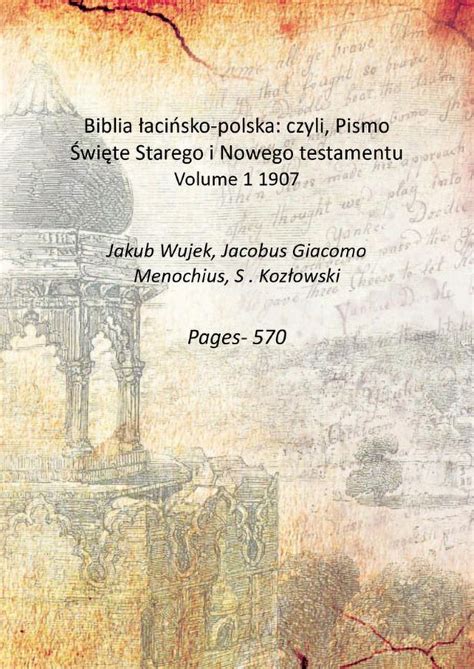 Biblia Aci Sko Polska Czyli Pismo Wi Te Starego I Nowego Testamentu