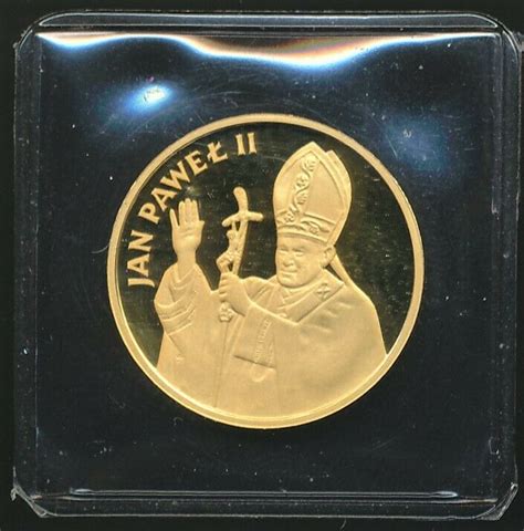 Poland Proof Gold Zlotych Pope John Paul Ii Only Minted