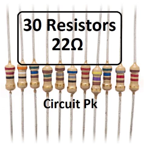 Pack Of 30 Resistor 22 Ohm Resistors 1 4W