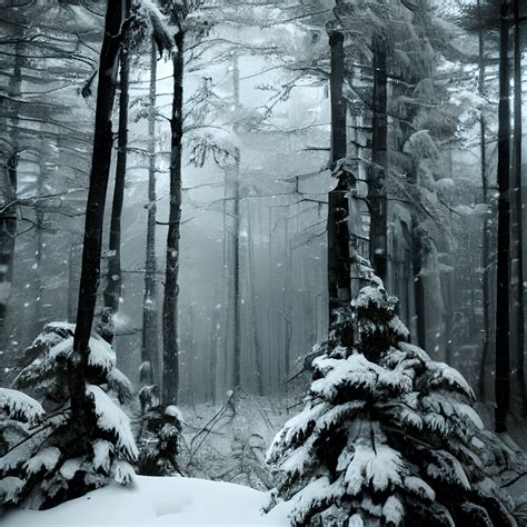 3D Snowy Forest Scene · Creative Fabrica