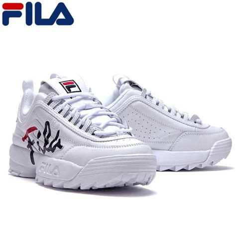 Fila Unisex Disruptor 2 Script White 1fm00863e Sneakers Note One Size