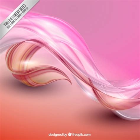 Fondo De Olas Abstractas En Tonos Rosados Vector Gratis