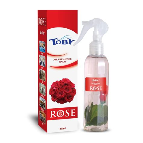 Toby Air Freshener Spray Rose Long Lasting Fragrance 250 Ml