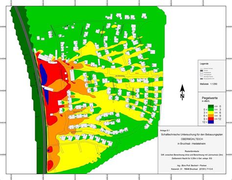 Umweltschutz Schallschutz B Plan Obermühlteich in Heidelsheim