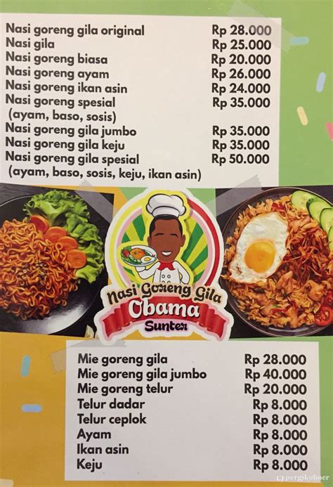 Selalu Diperbarui Menu Nasi Goreng Gila Gondrong Obama Cengkareng