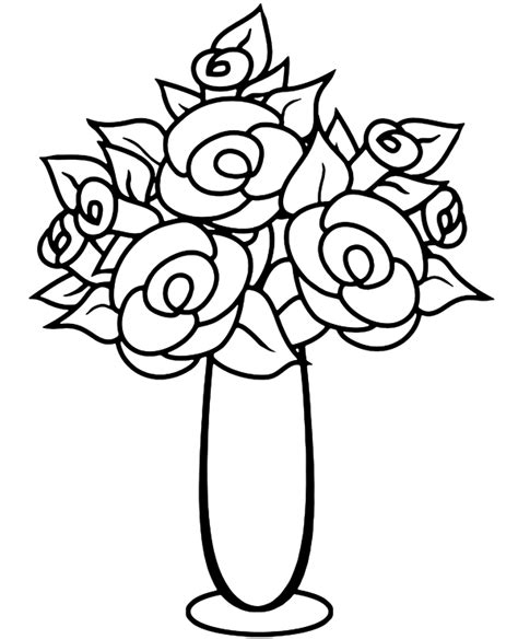 Colouring Pages Of Flowers In Vase Best Flower Site