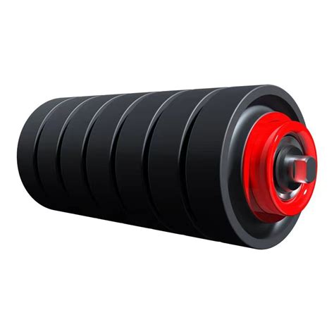 Rubber Coated Roller For Belt Conveyor System Conveyor Impact Roller