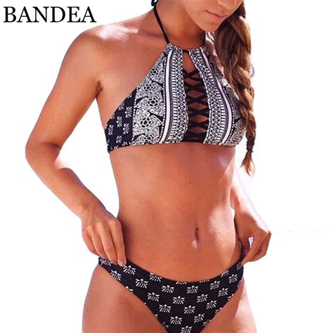 Bandea Sexy Women Swimsuit Brand Bikini Set Vintage Print Swimwear