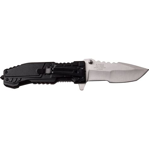 Spring Assist Folding Knife Usmc Marines Black Edc Tanto Bla