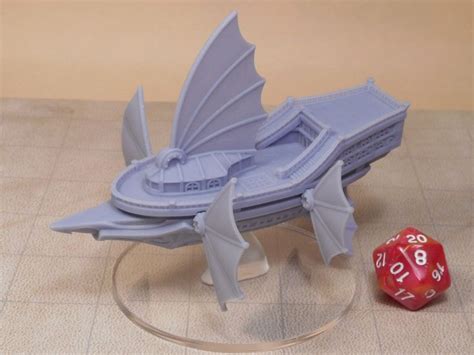 Dreadnought Airship Miniature Flying Fantasy Ship Compatible With Dnd