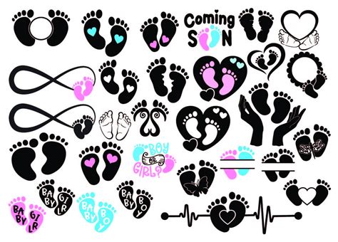 Baby Feet Svg Baby Footprint Baby Feet Instant Download Svg Etsy